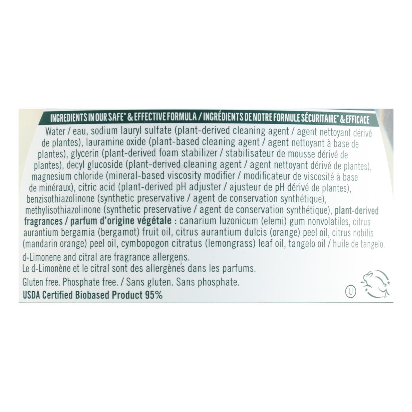 Seventh Generation - Dish Liquid Lemongrass Clementine - Case Of 6 - 19 Fz - Maras Green
