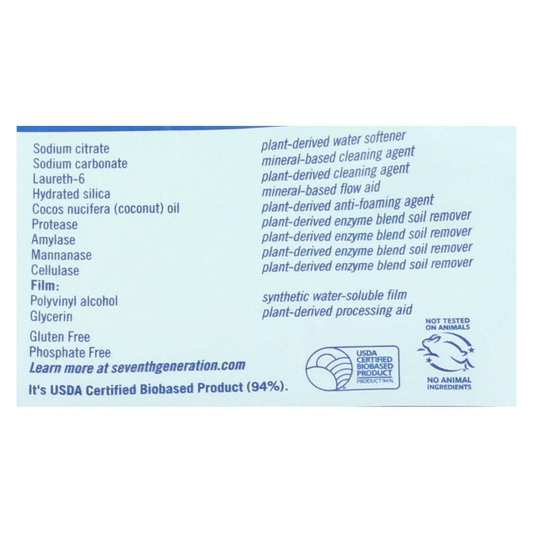 Seventh Generation Laundry Detergent - Packs - Case Of 8 - 45 Count - Maras Green