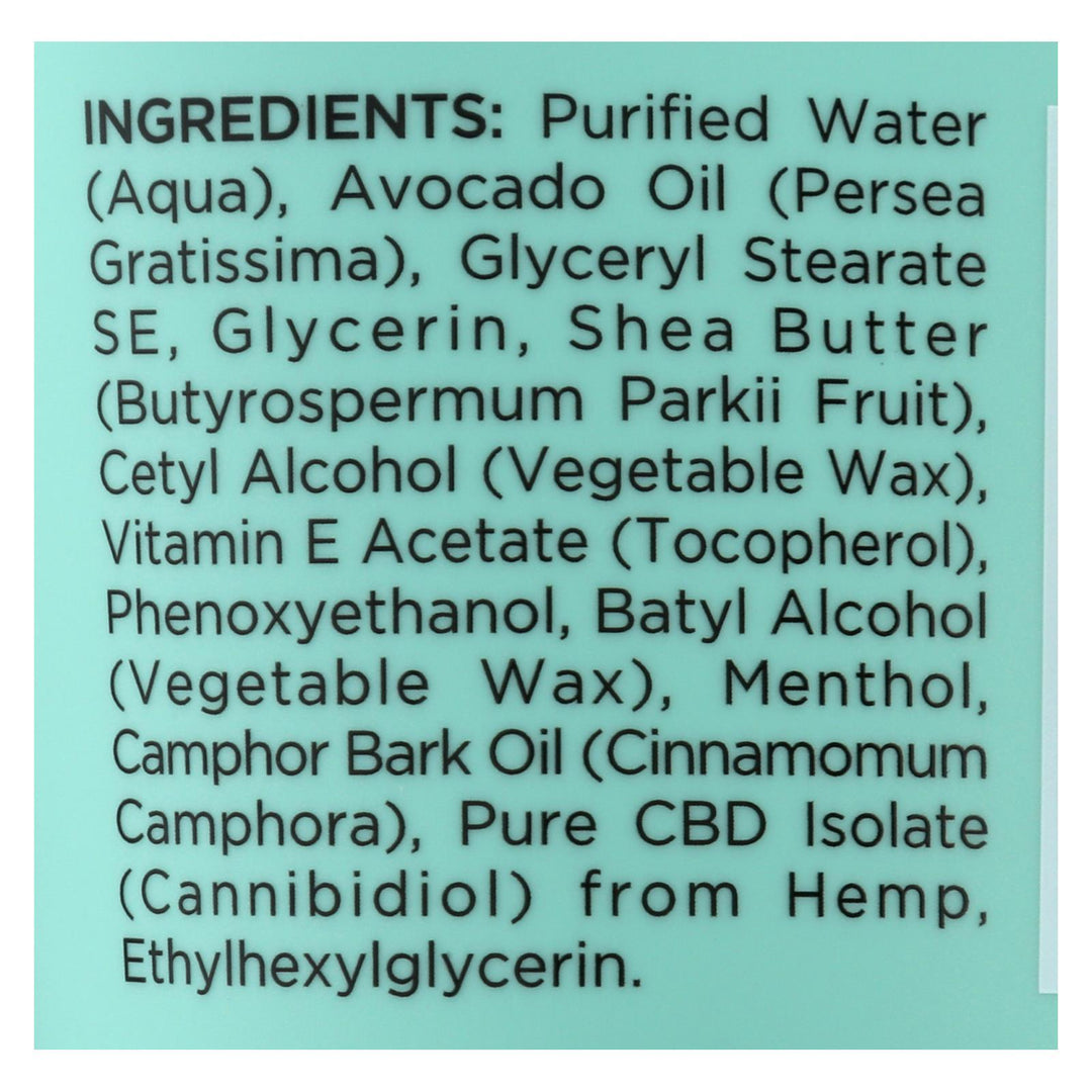 Shikai Products - Cream Cbd Metholated - 1 Each - 3 Fz - Maras Green