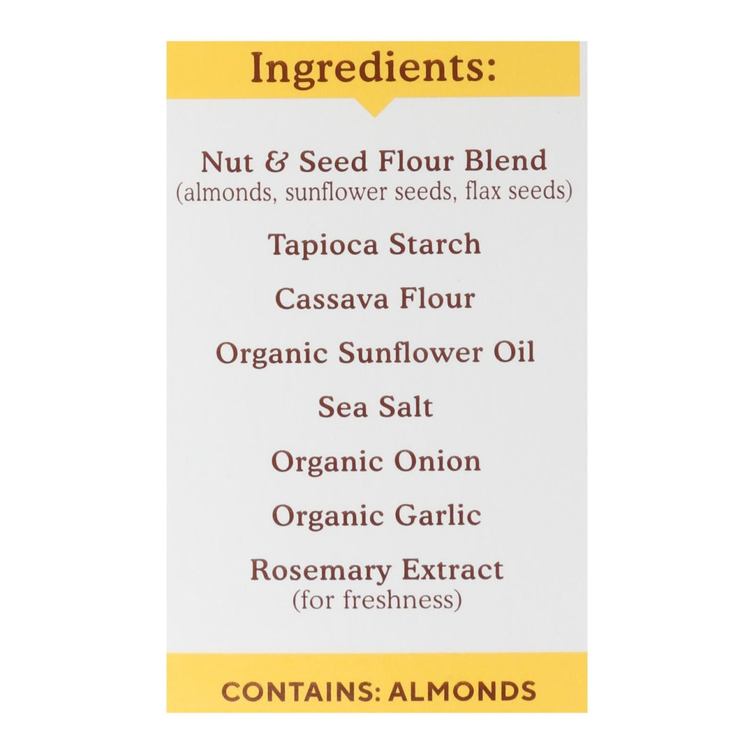 Simple Mills Fine Ground Sea Salt Almond Flour Crackers - Case of 6 - 4.25 oz. - Maras Green