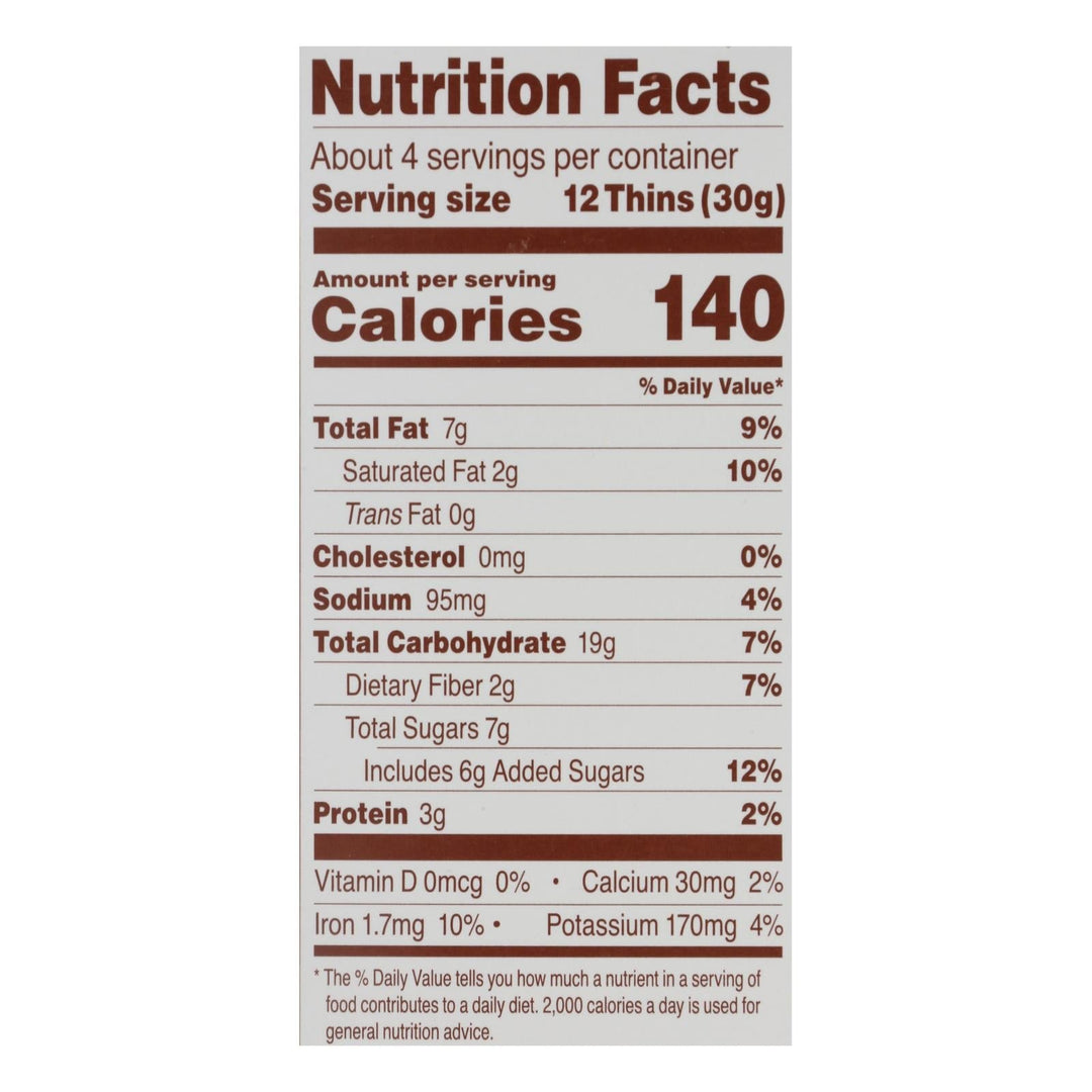 Simple Mills - Sweet Thins Chocolate Mint - Case Of 6 - 4.25 Oz - Maras Green