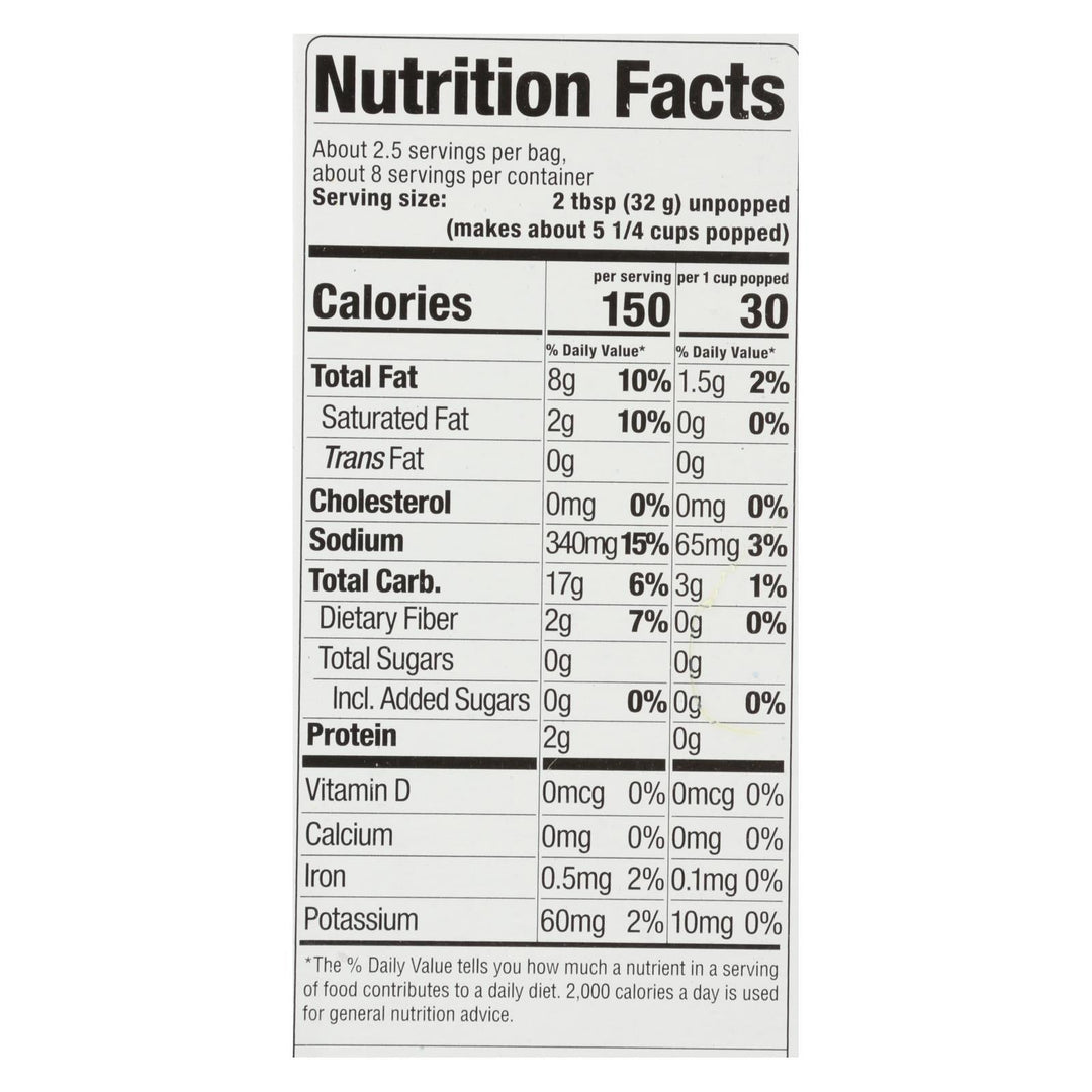 Skinnypop Popcorn - Popcorn Micro Butter 3pk - Case Of 12 - 3/2.8 Oz - Maras Green