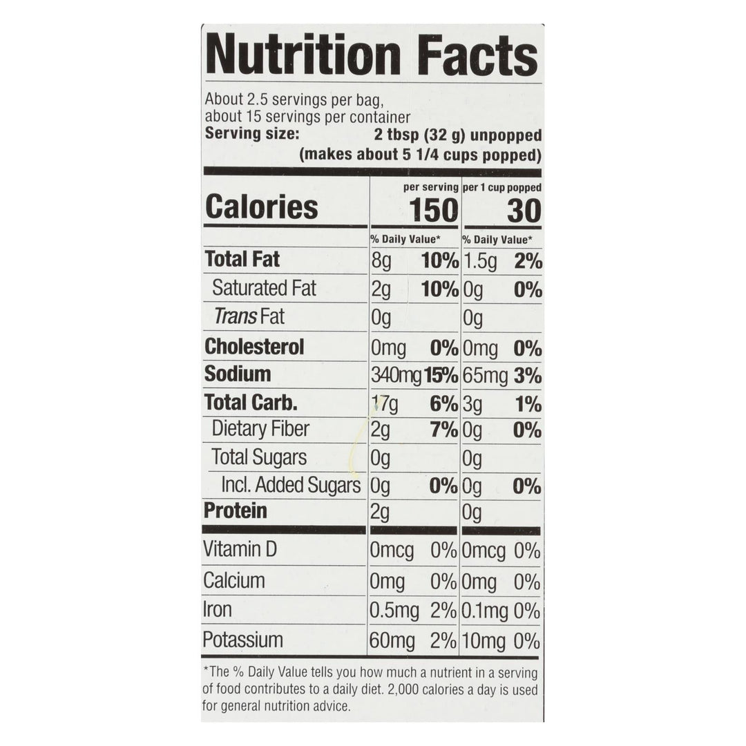 Skinnypop Popcorn - Popcorn Micro Butter - Case Of 6 - 6/2.8 Oz - Maras Green