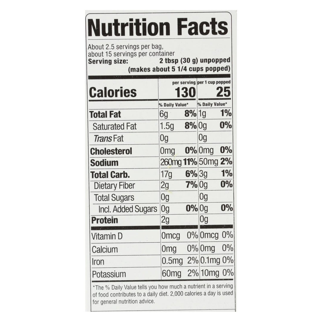 Skinnypop Popcorn - Popcorn Mirco Sea Salt - Case Of 6 - 6/2.8 Oz - Maras Green