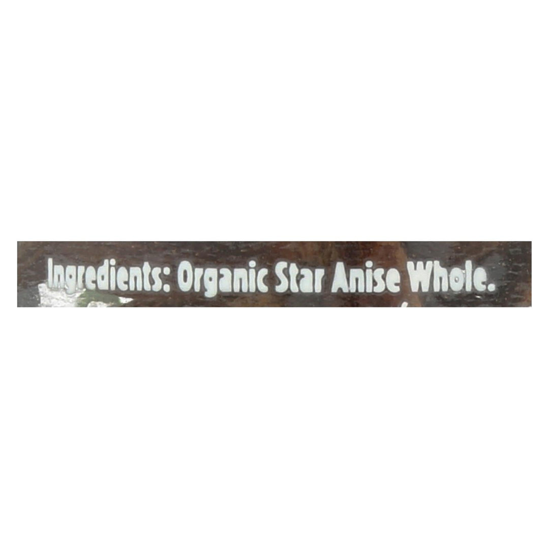 Spicely Organics - Organic Anise Star - Whole - Case Of 3 - 0.5 Oz. - Maras Green