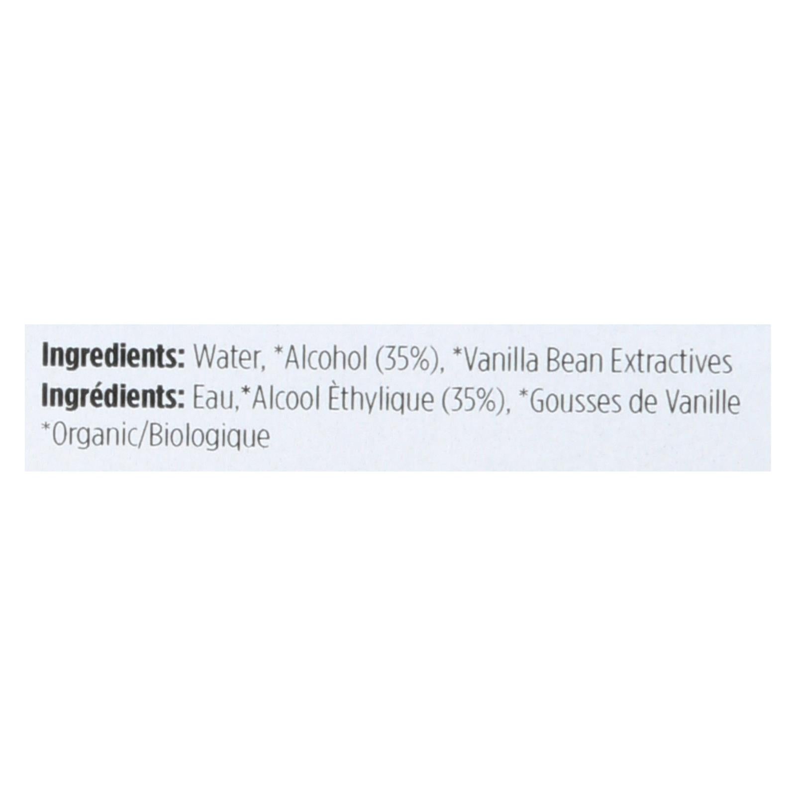 Spicely Organics - Organic Extract - Vanilla - Case Of 6 - 2 Fl Oz. - Maras Green