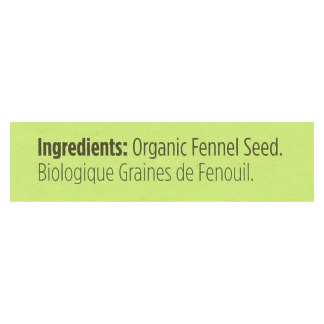 Spicely Organics - Organic Fennel Seed - Case Of 6 - 0.3 Oz. - Maras Green