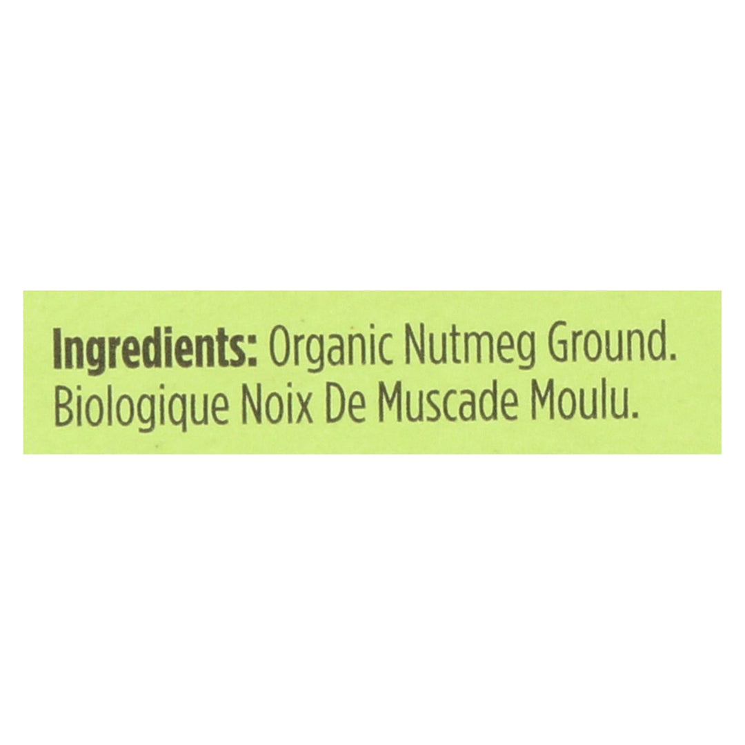 Spicely Organics - Organic Nutmeg - Ground - Case Of 6 - 0.4 Oz. - Maras Green