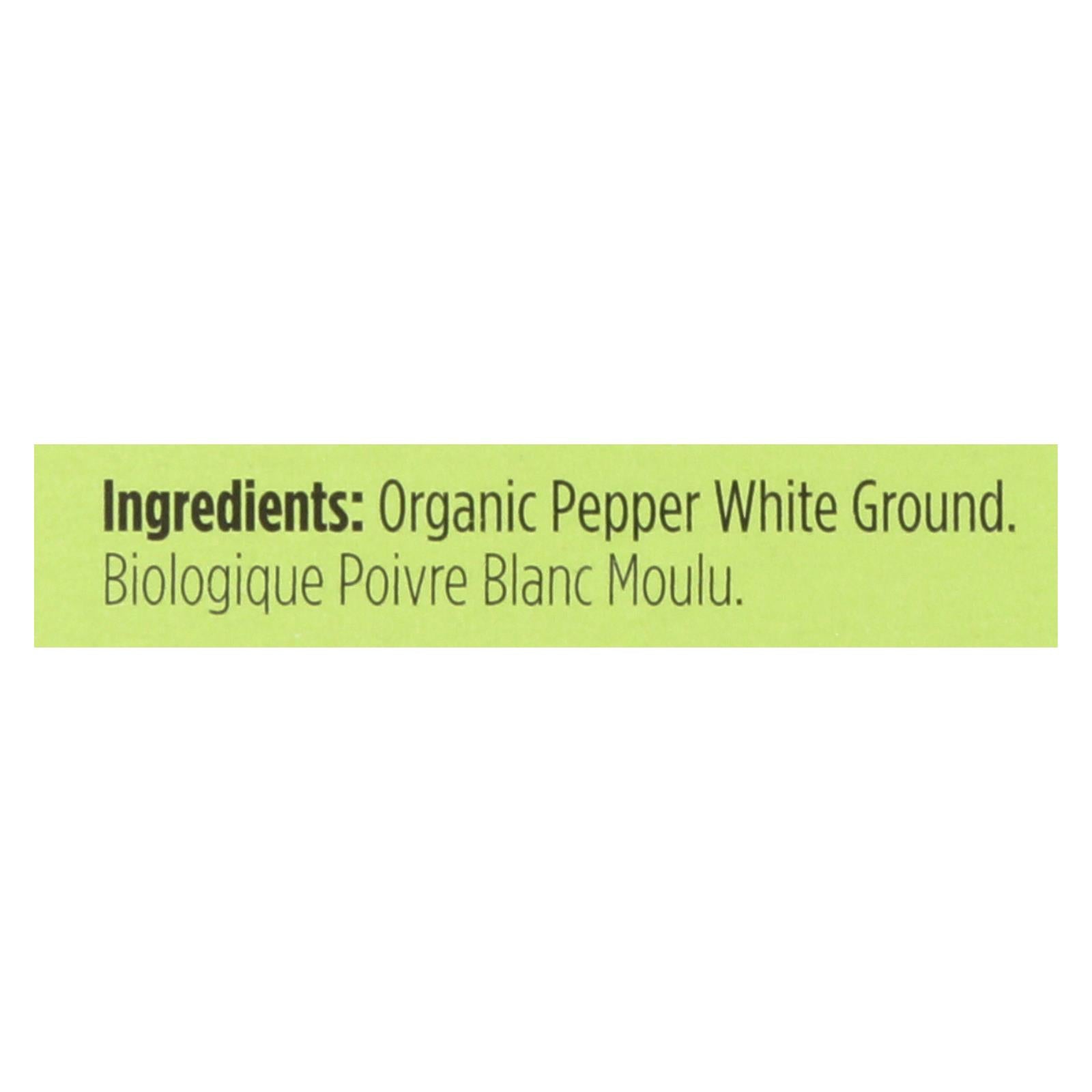 Spicely Organics - Organic Peppercorn - White Ground - Case Of 6 - 0.45 Oz. - Maras Green