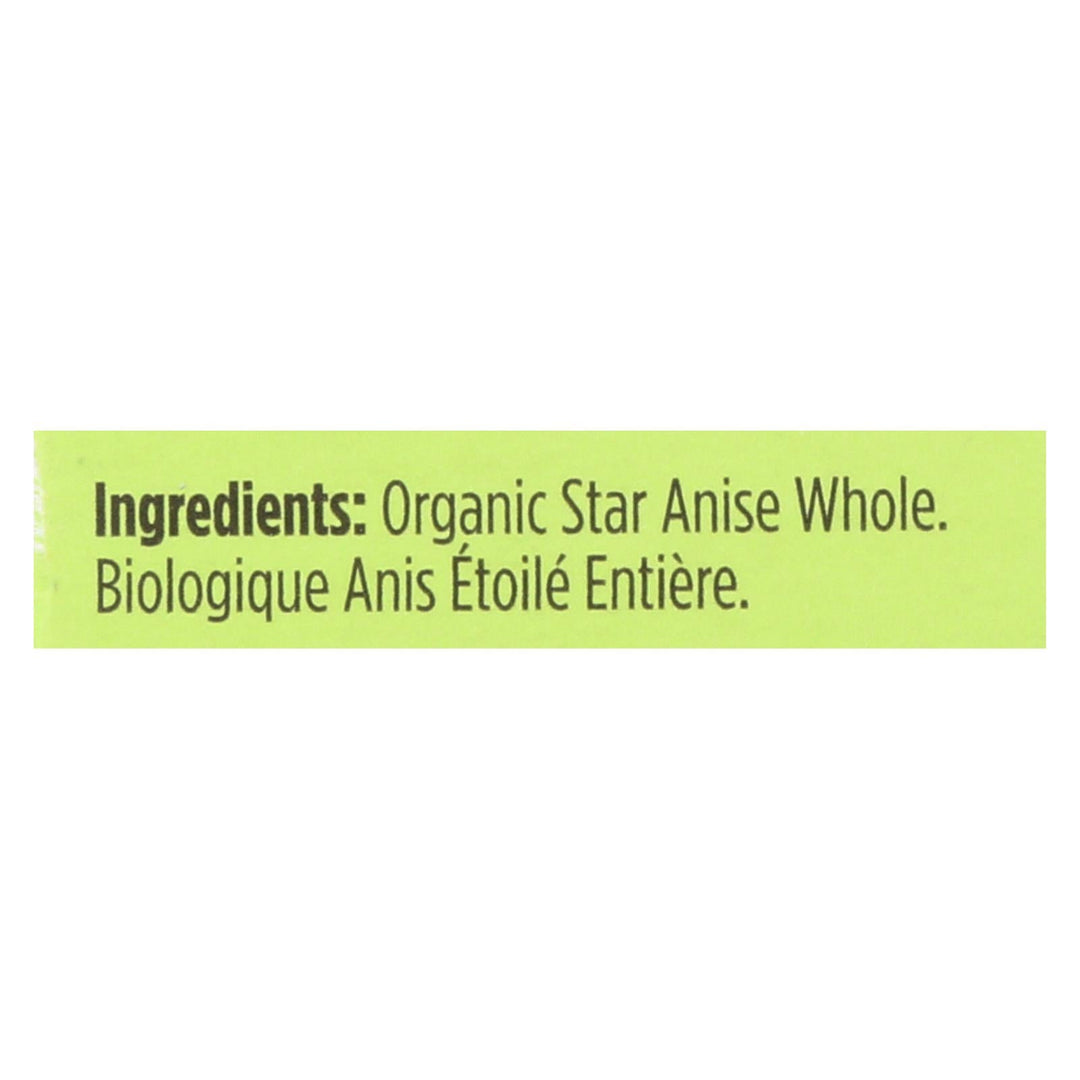 Spicely Organics - Organic Star Anise - Whole - Case Of 6 - 0.1 Oz. - Maras Green