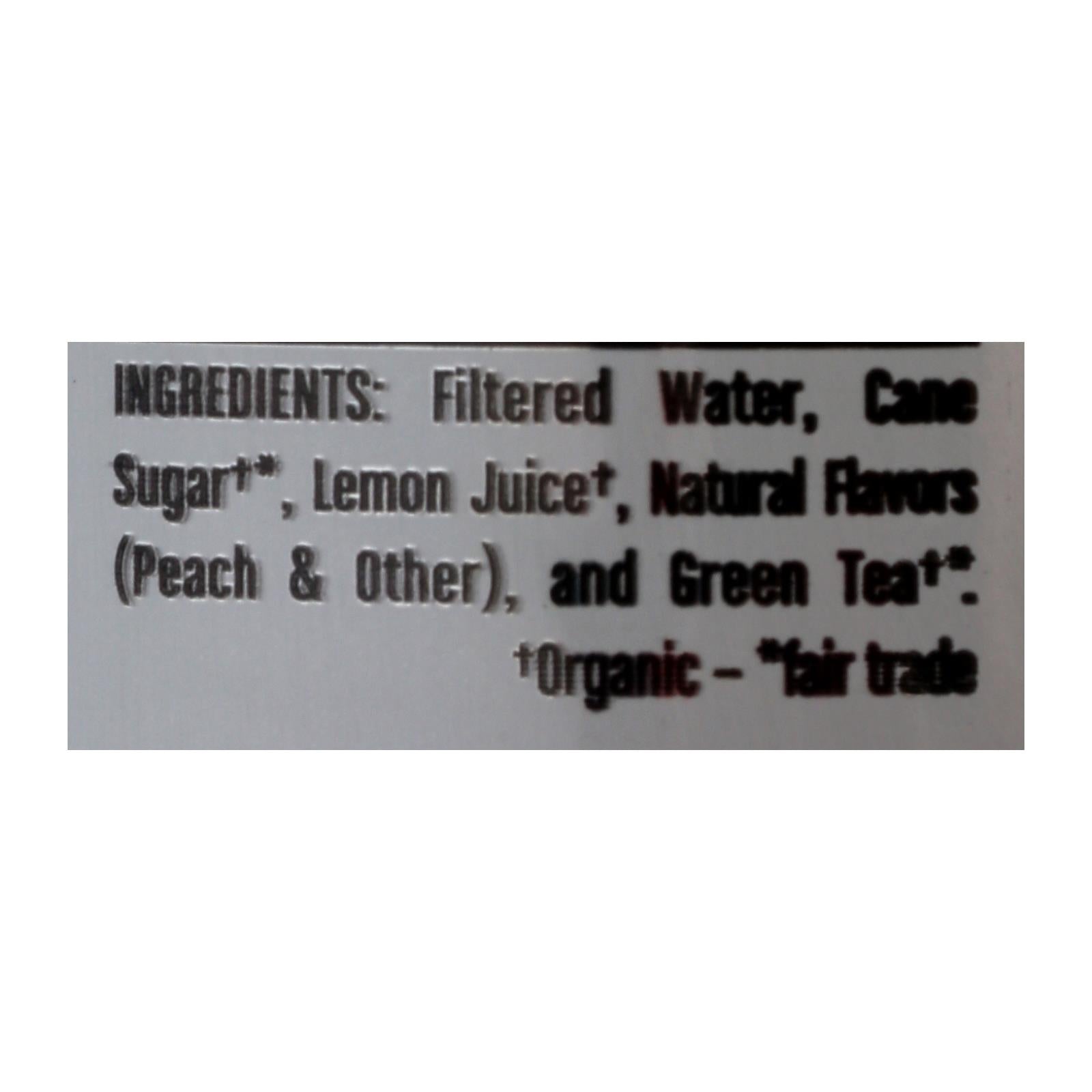 Steaz Lightly Sweetened Green Tea - Peach - Case Of 12 - 16 Fl Oz. - Maras Green