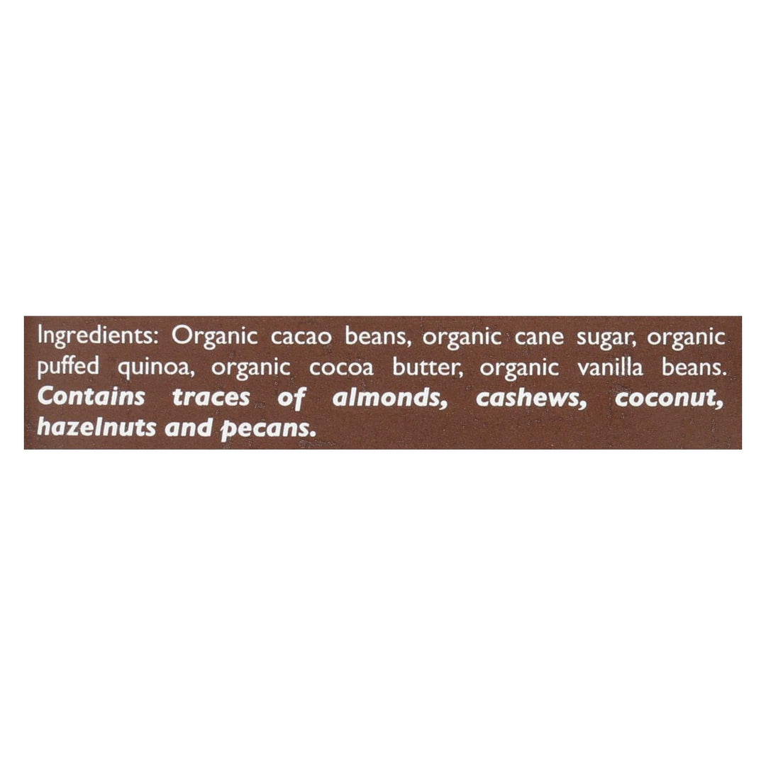 Taza Chocolate Stone Ground Organic Dark Chocolate Bar - Cacao Crunch - Case Of 10 - 2.5 Oz. - Maras Green