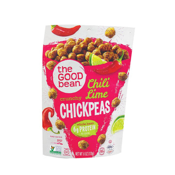 The Good Bean Crispy Crunchy Chickpea Snacks - Smoky Chili And Lime - Case Of 6 - 6 Oz. - Maras Green