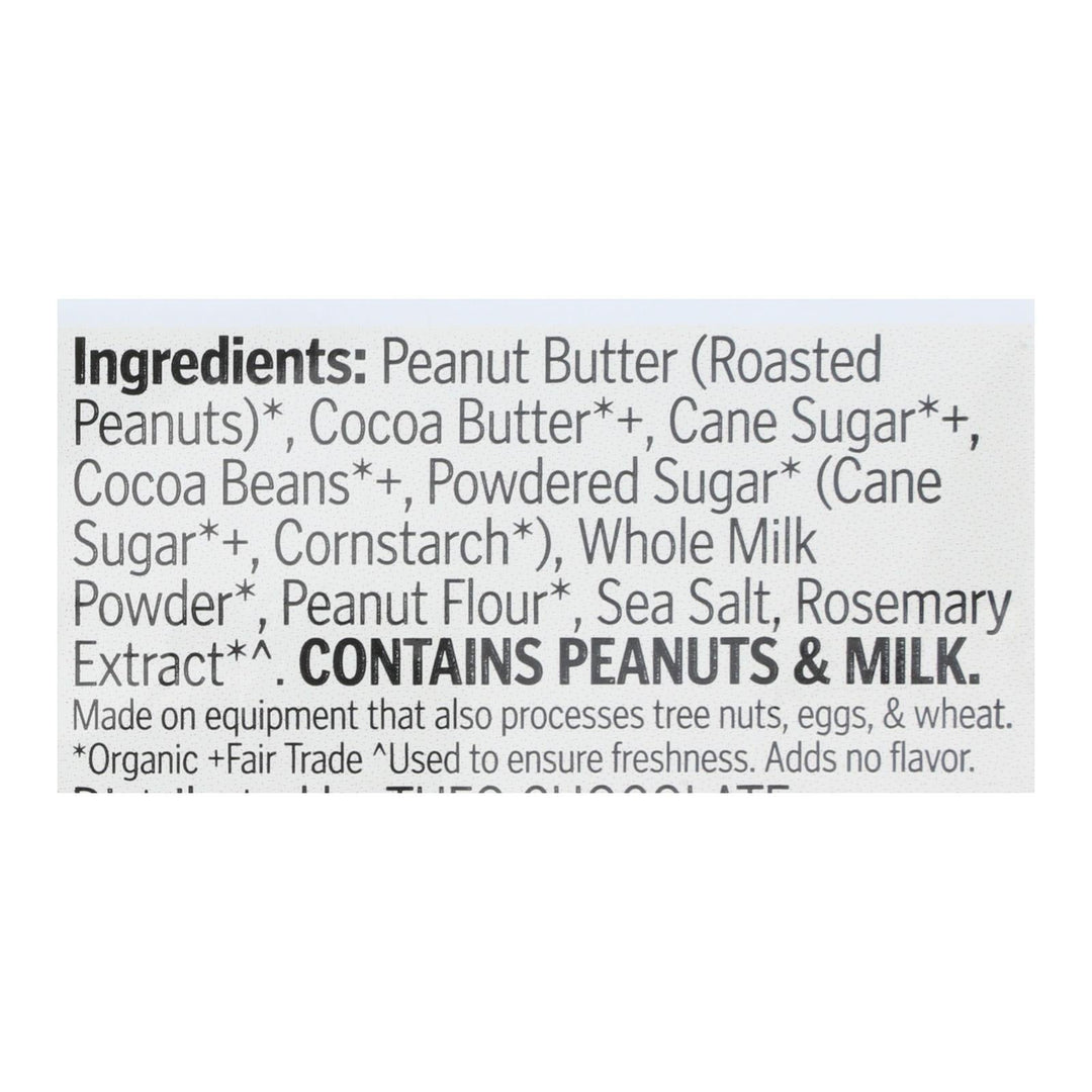 Theo Chocolate Peanut Butter Cups - Milk Chocolate - 1.3 Oz - Case Of 12 - Maras Green