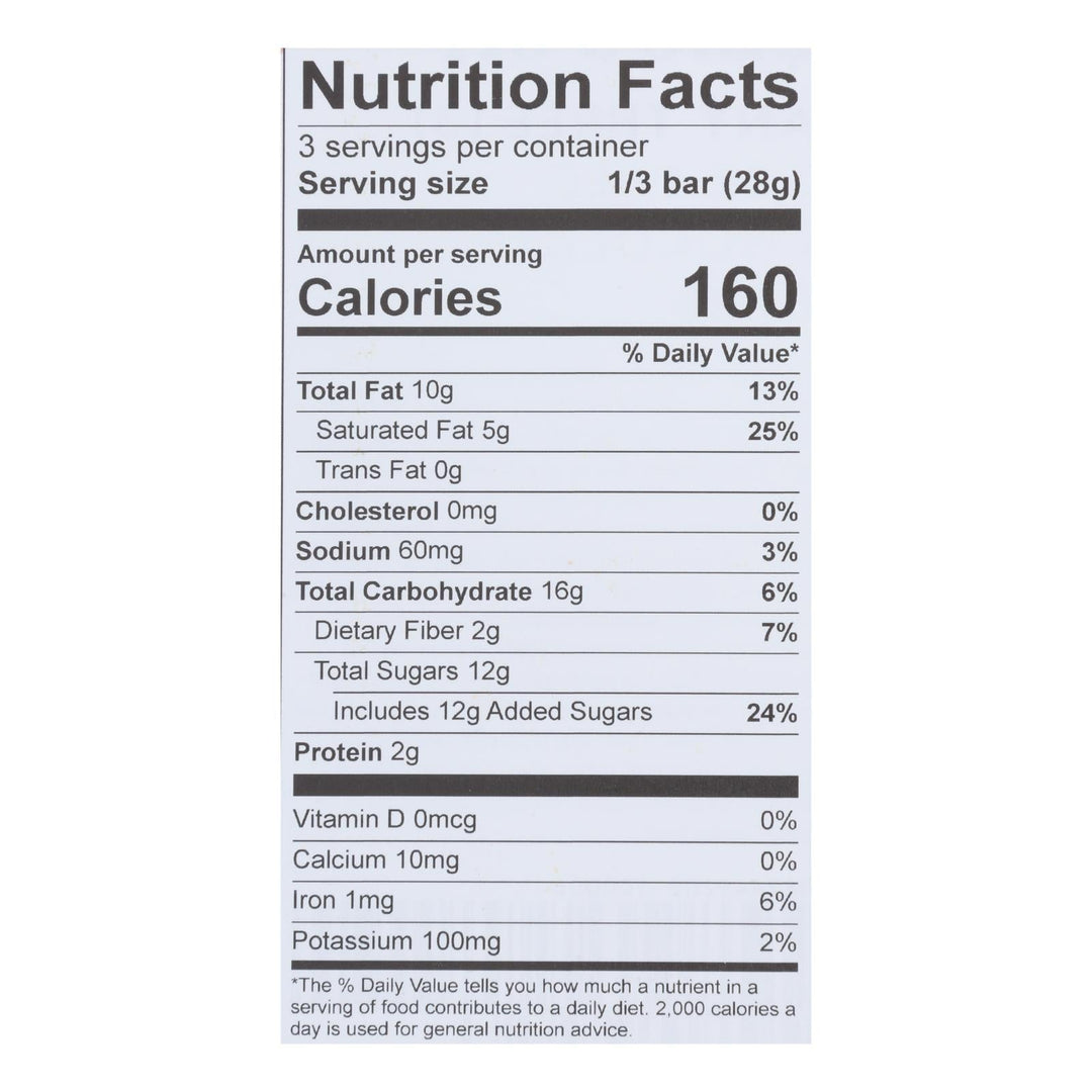 Theo Chocolate Salted Toffee - 55 Percent Dark Chocolate - Case Of 12 - 3 Oz. - Maras Green