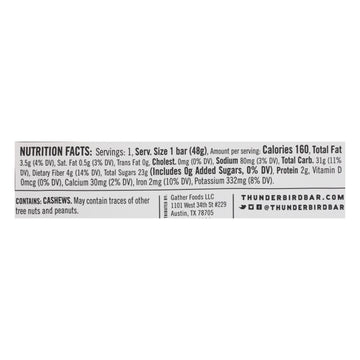 Thunderbird - Bar Cashew Fig Carrot - Case Of 12 - 1.7 Oz - Maras Green