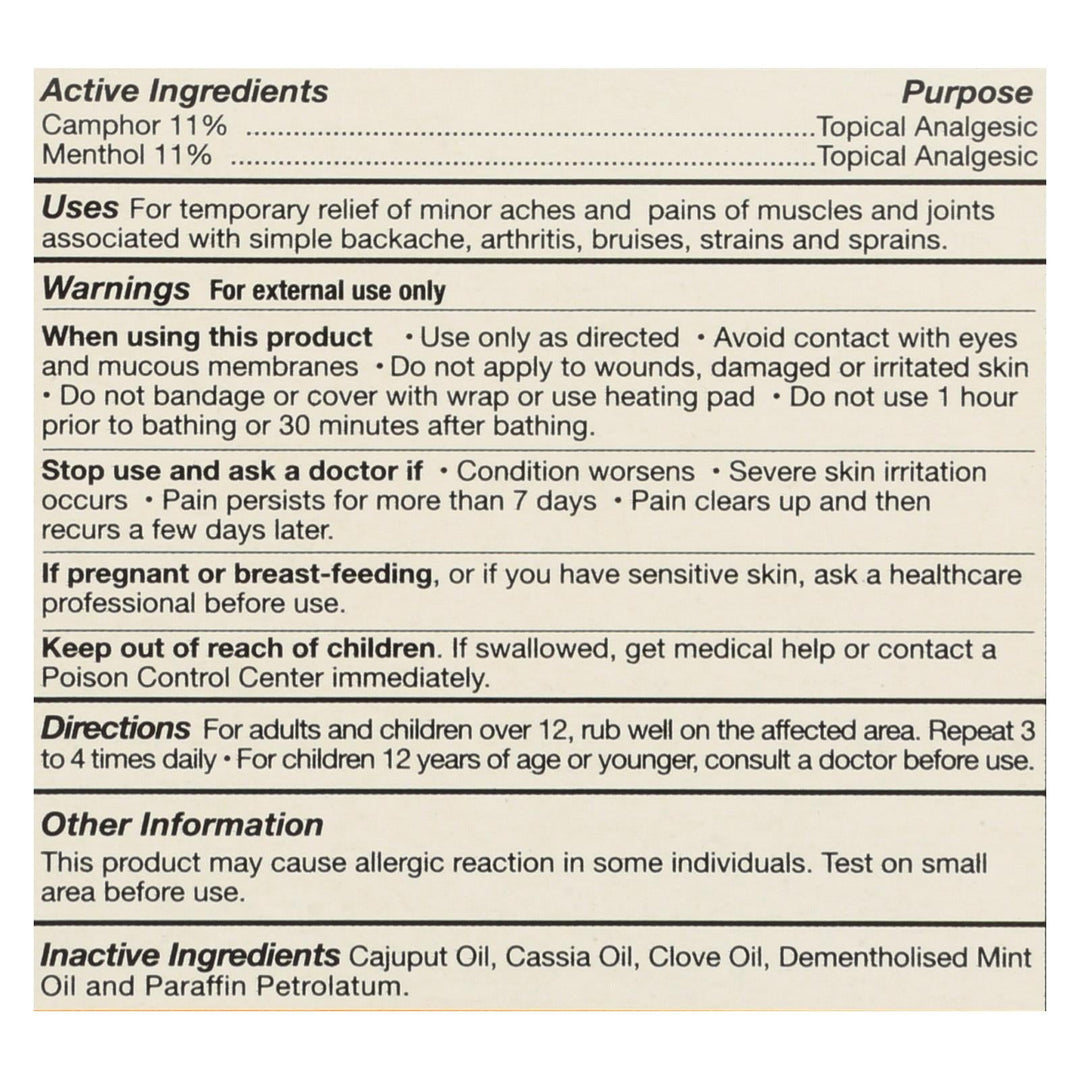 Tiger Balm Pain Relieving Ointment Ultra Strength - Non - staining - 1.7 Oz - Maras Green