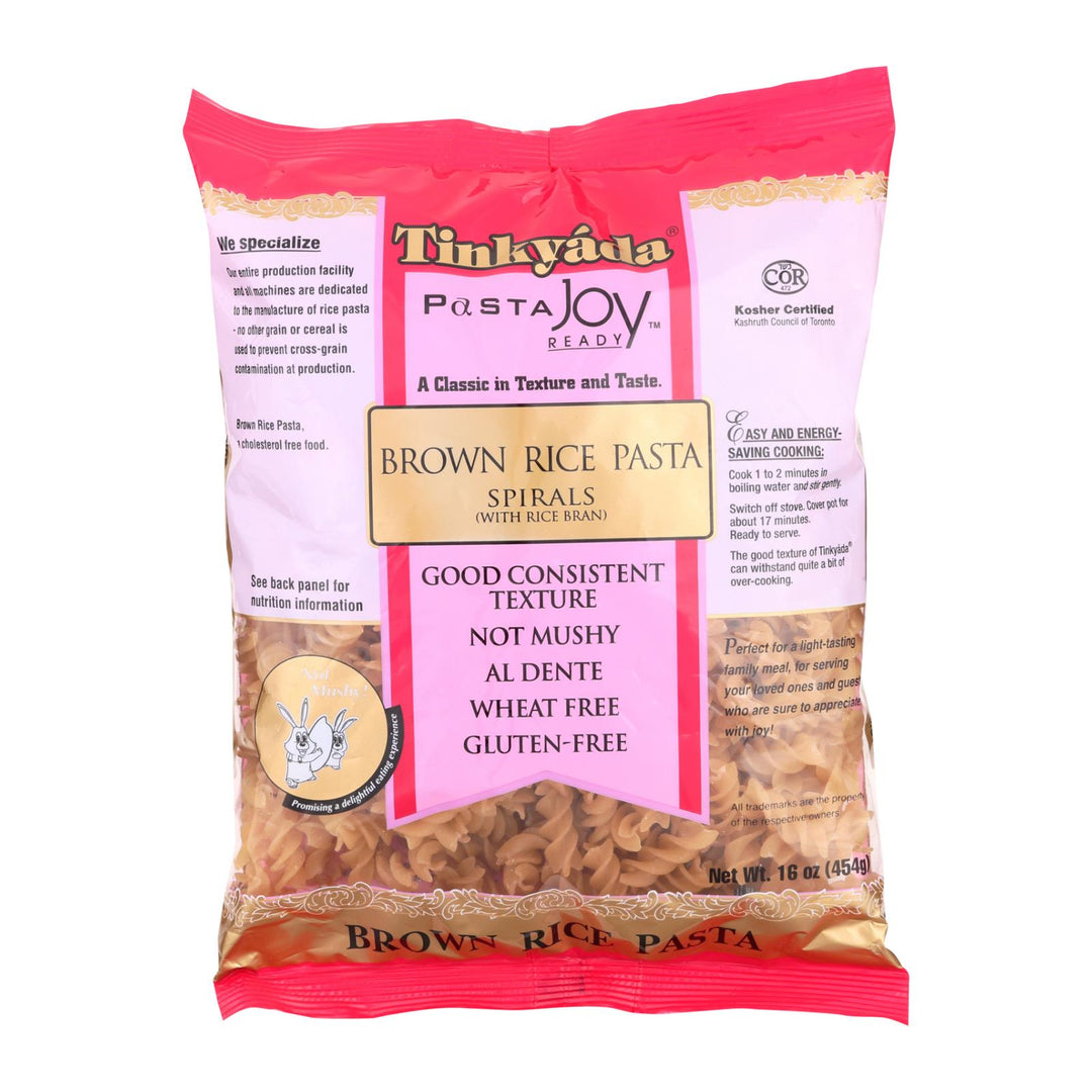 Tinkyada Brown Rice Spirals - Case Of 12 - 16 Oz - Maras Green