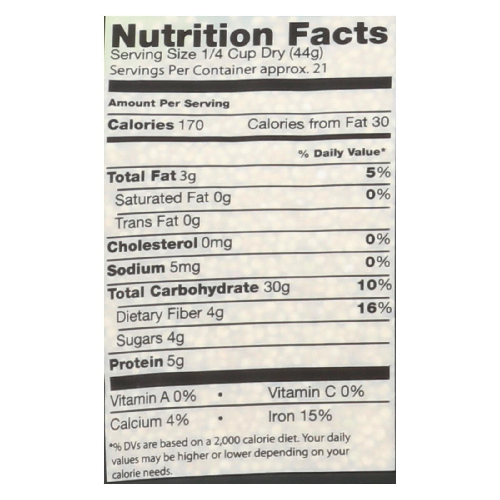 Truroots Organic Quinoa - Whole Grain - Case Of 6 - 32 Oz. - Maras Green