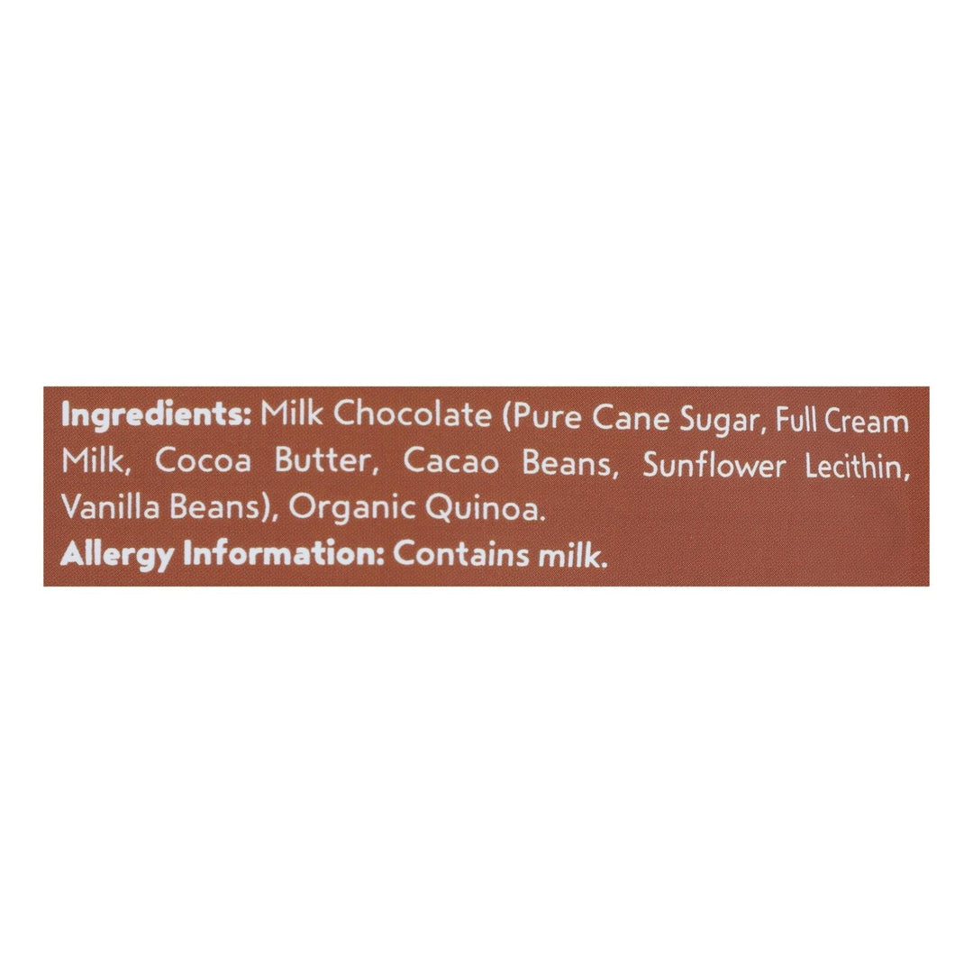 Undercover Quinoa - Crispy Quinoa Milk Choco - Case Of 12 - 2 Oz - Maras Green