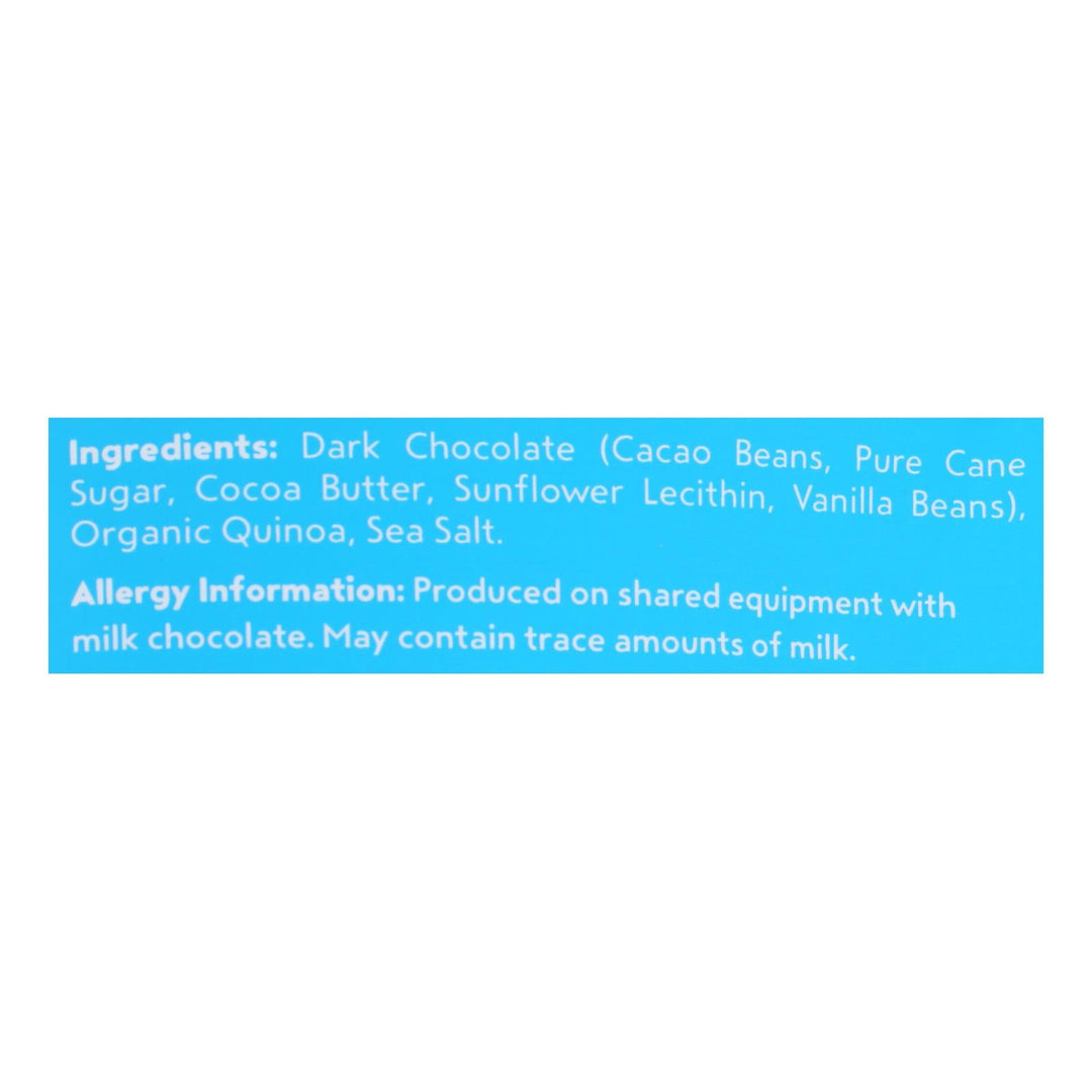 Undercover Quinoa Dark Chocolate + Sea Salt Crispy Quinoa Snack - Case Of 12 - 2 Oz - Maras Green