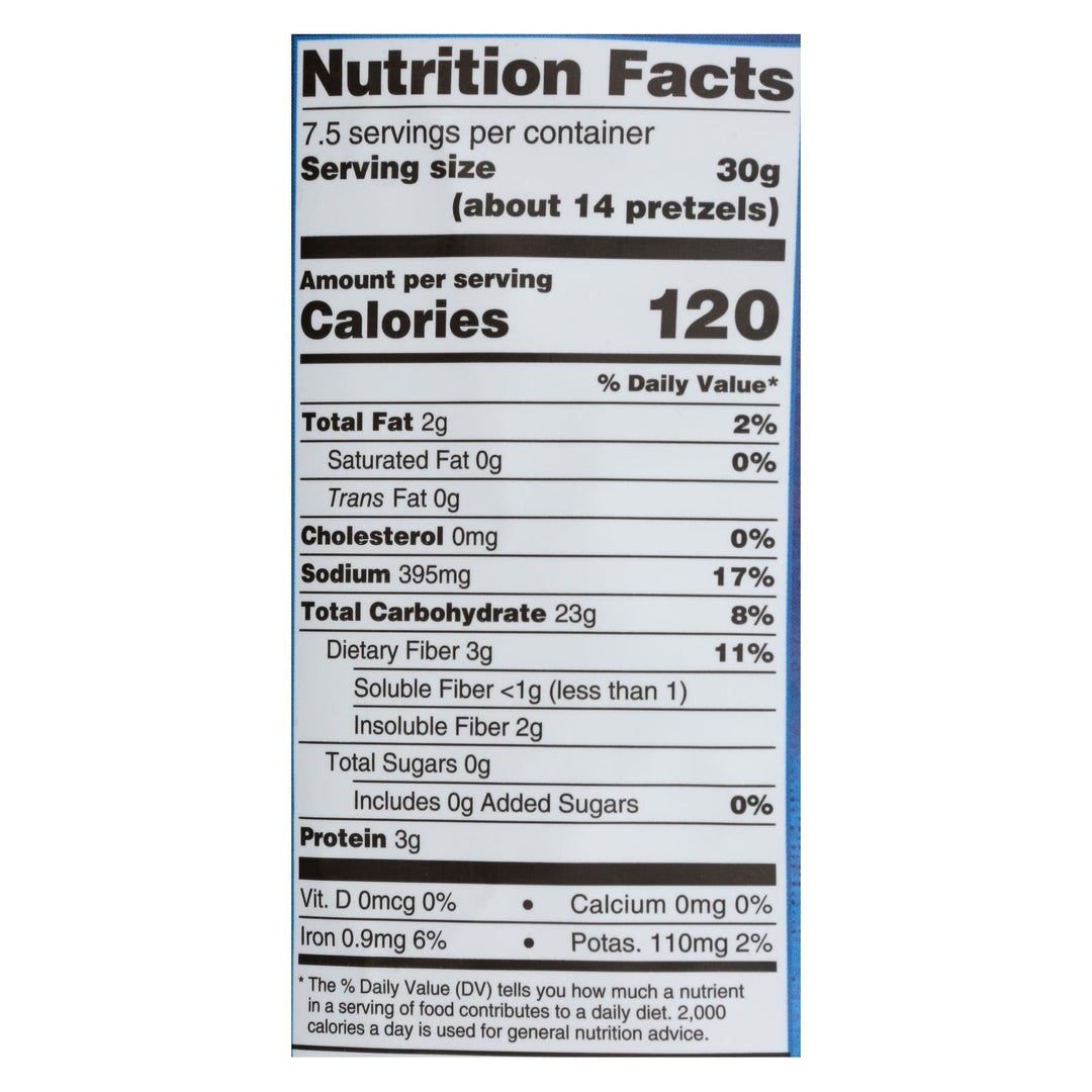 Unique Pretzels - Sprouted Shells - Original Sea Salt - Case Of 12 - 8 Oz. - Maras Green