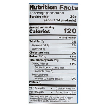 Unique Pretzels - Sprouted Shells - Original Sea Salt - Case Of 12 - 8 Oz. - Maras Green