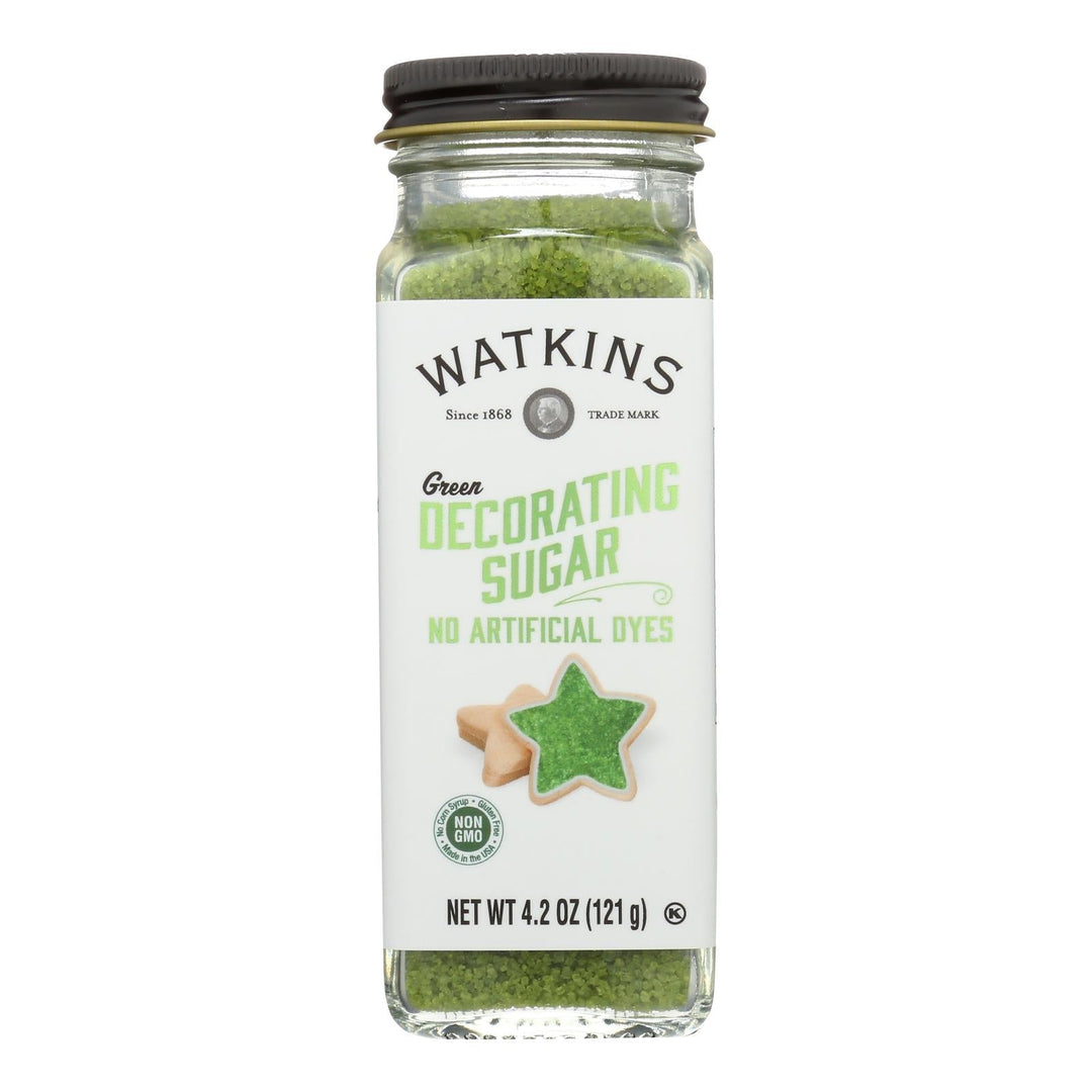 Watkins - Decorating Sugar Green - Case Of 3 - 4.2 Oz - Maras Green