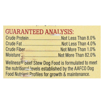 Wellness Pet Products Dog Food - Beef With Carrot And Potatoes - Case Of 12 - 12.5 Oz. - Maras Green