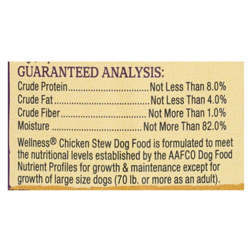 Wellness Pet Products Dog Food - Chicken With Peas And Carrots - Case Of 12 - 12.5 Oz. - Maras Green