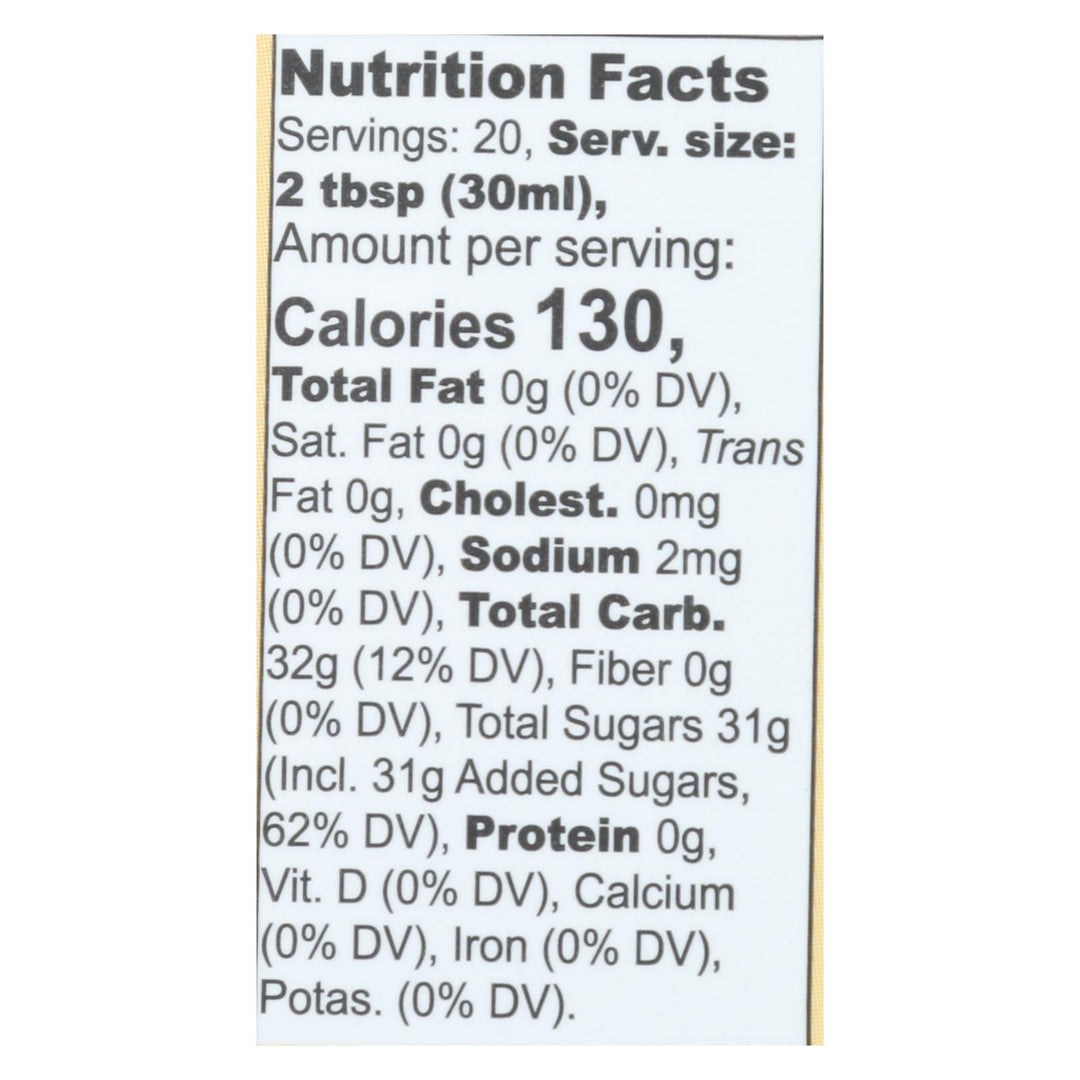 Wholesome Sweeteners Pancake Syrup - Organic - Original - 20 Oz - Case Of 6 - Maras Green