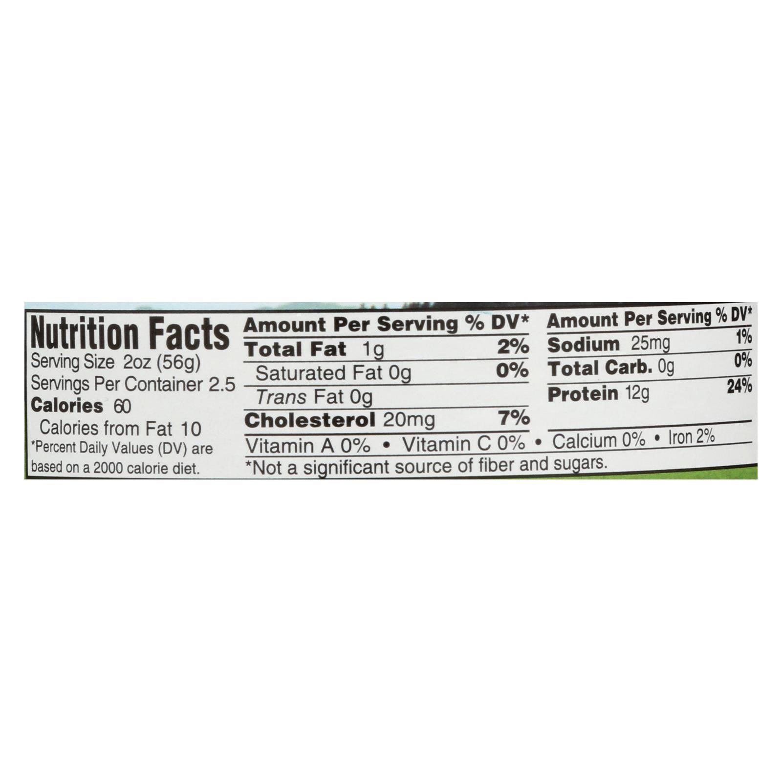 Wild Planet Organic Roasted Chicken Breast - No Salt Added - Case Of 12 - 5 Oz. - Maras Green