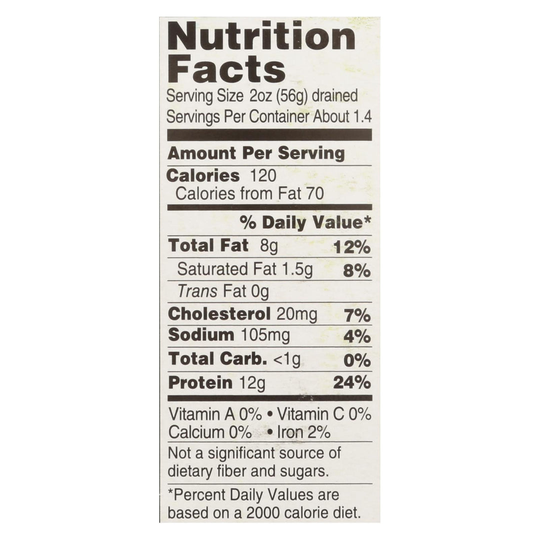 Wild Planet Wild Yellow Tail Fillets In Extra Virgin Olive Oil - Case Of 12 - 4.375 Oz. - Maras Green