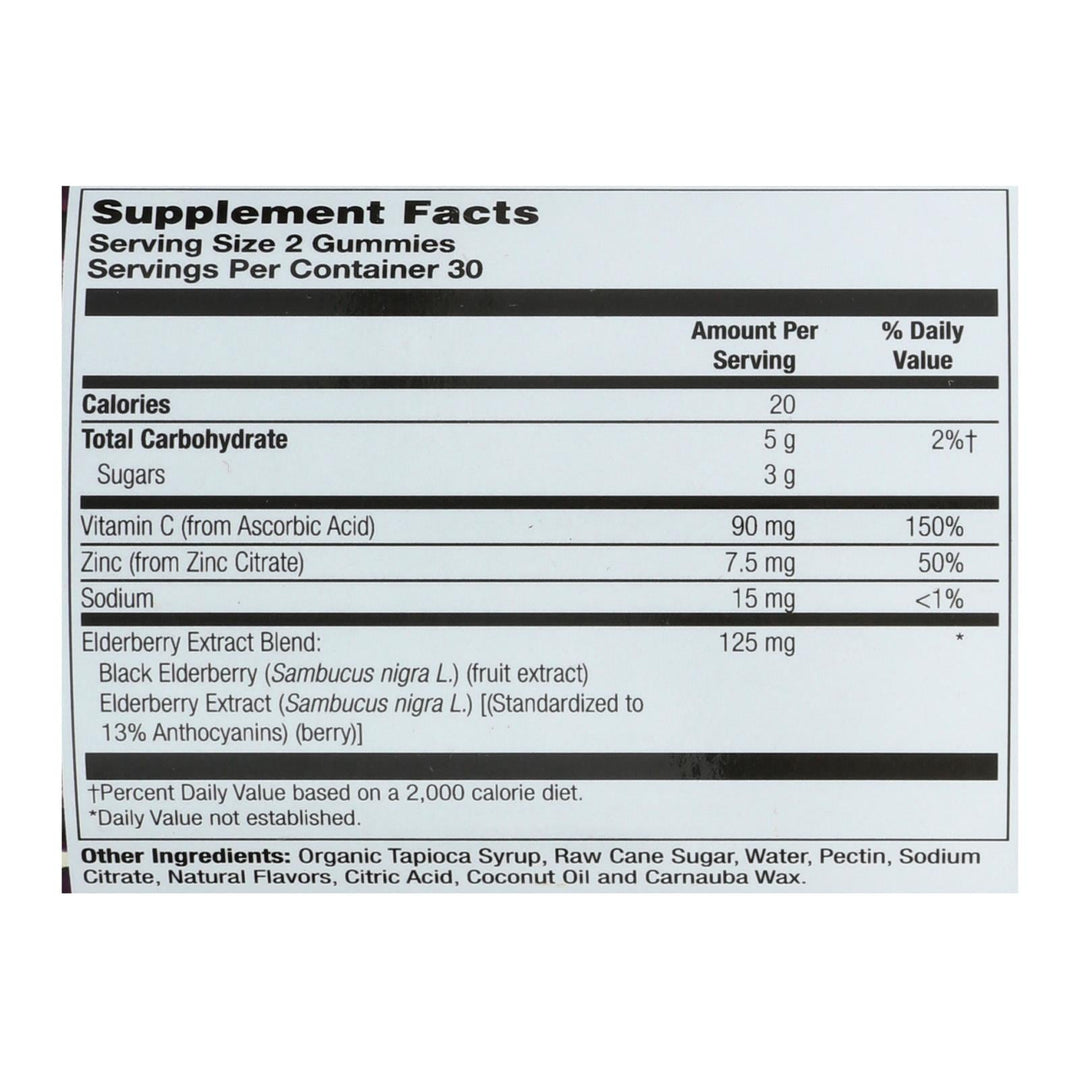 Zand - Gummies Elderberry Zinc - 1 Each - 60 Ct - Maras Green