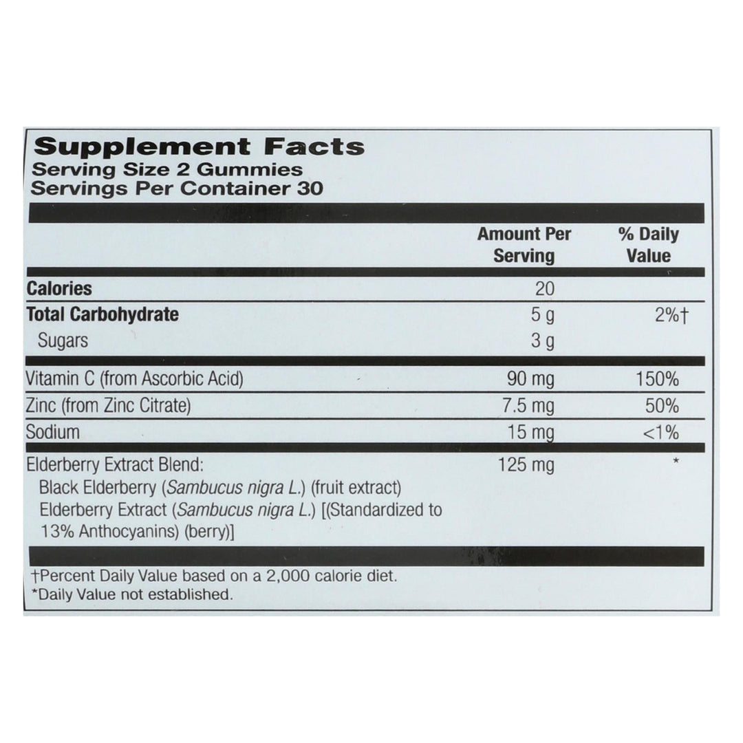 Zand - Gummies Elderberry Zinc - 1 Each - 60 Ct - Maras Green