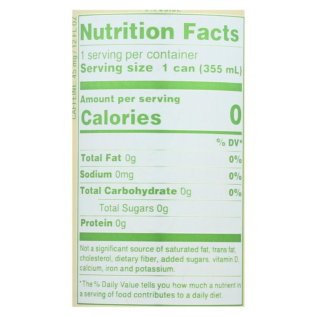 Zevia - Tea Black Peach - Case Of 12 - 12 Fz - Maras Green