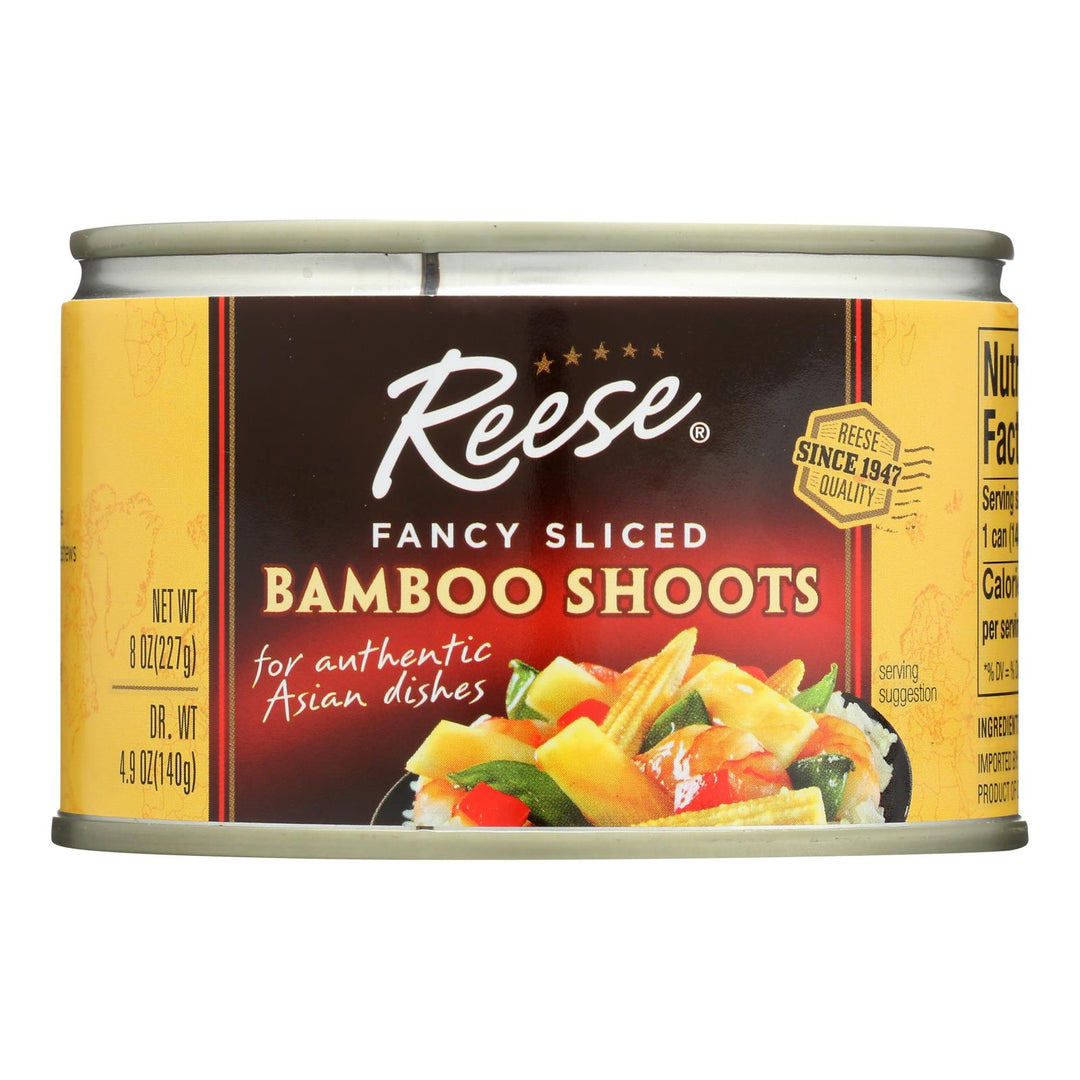 Reese Bamboo Shoots - Sliced - Case Of 24 - 8 Oz - Maras Green