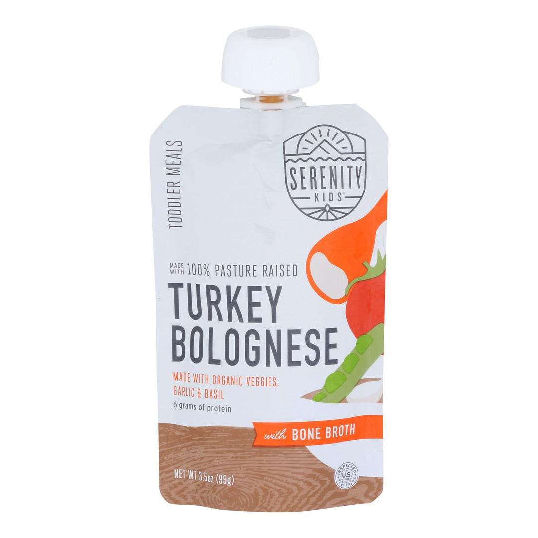 Serenity Kids - Pouch Turkey Blnse Bne Brth - Case Of 6 - 3.5 Oz - Maras Green