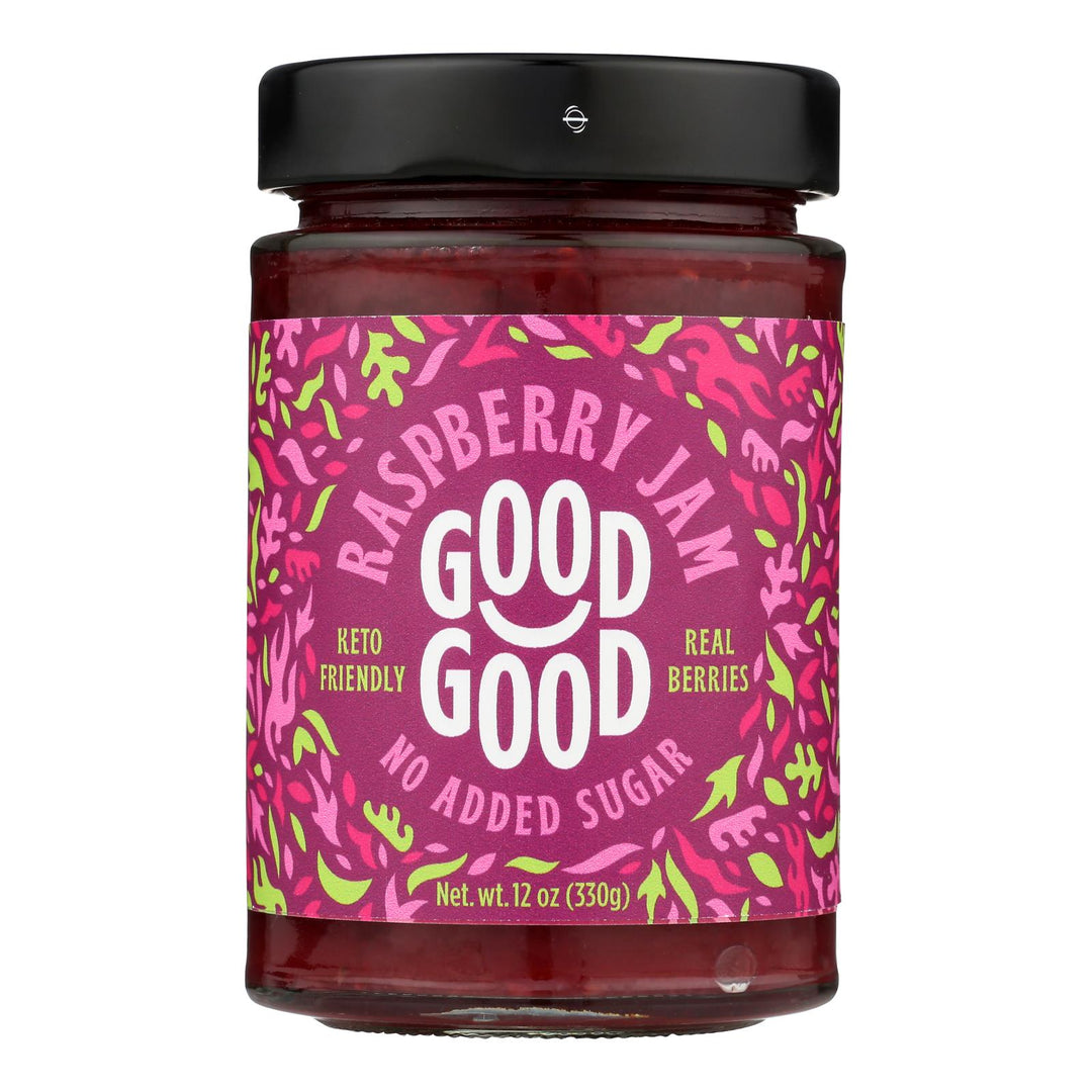 Good Good - Jam Raspberry No Sugar - Case Of 6 - 12 Oz - Maras Green
