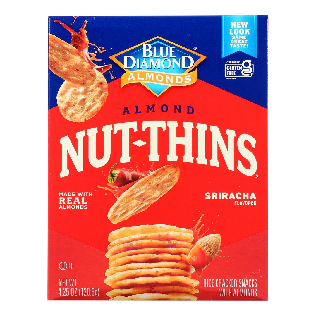 Blue Diamond - Nut Thins Sriracha - Case Of 6 - 4.25 Oz - Maras Green