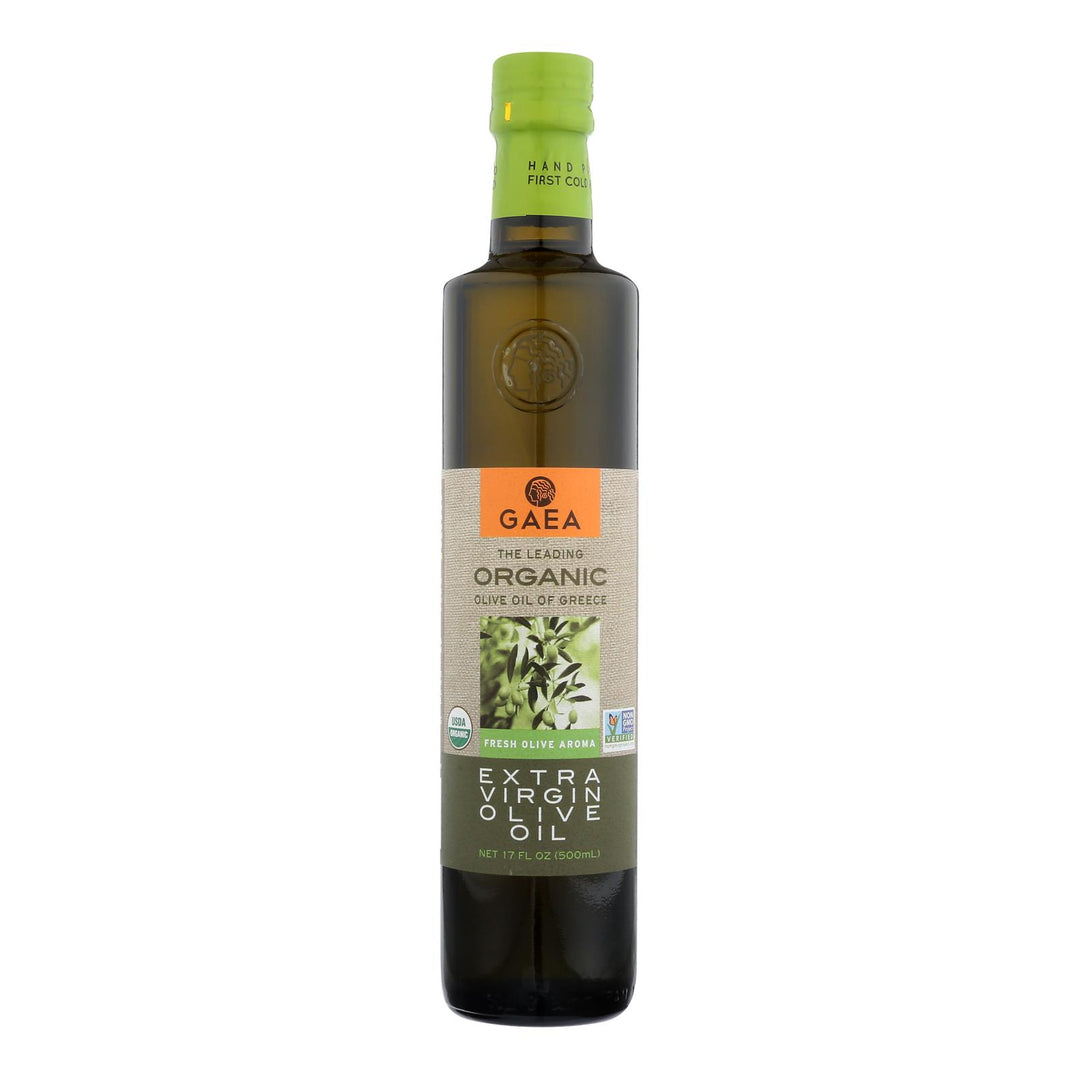 Gaea Olive Oil - Organic - Extra Virgin - 17 Oz - Case Of 6 - Maras Green