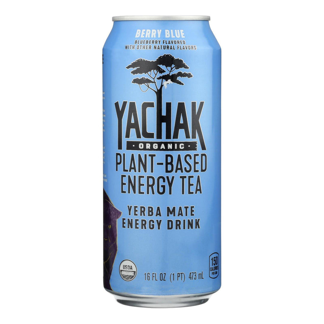 Yachak - Yerba Mate Berry Blue - Case Of 12 - 16 Fz - Maras Green
