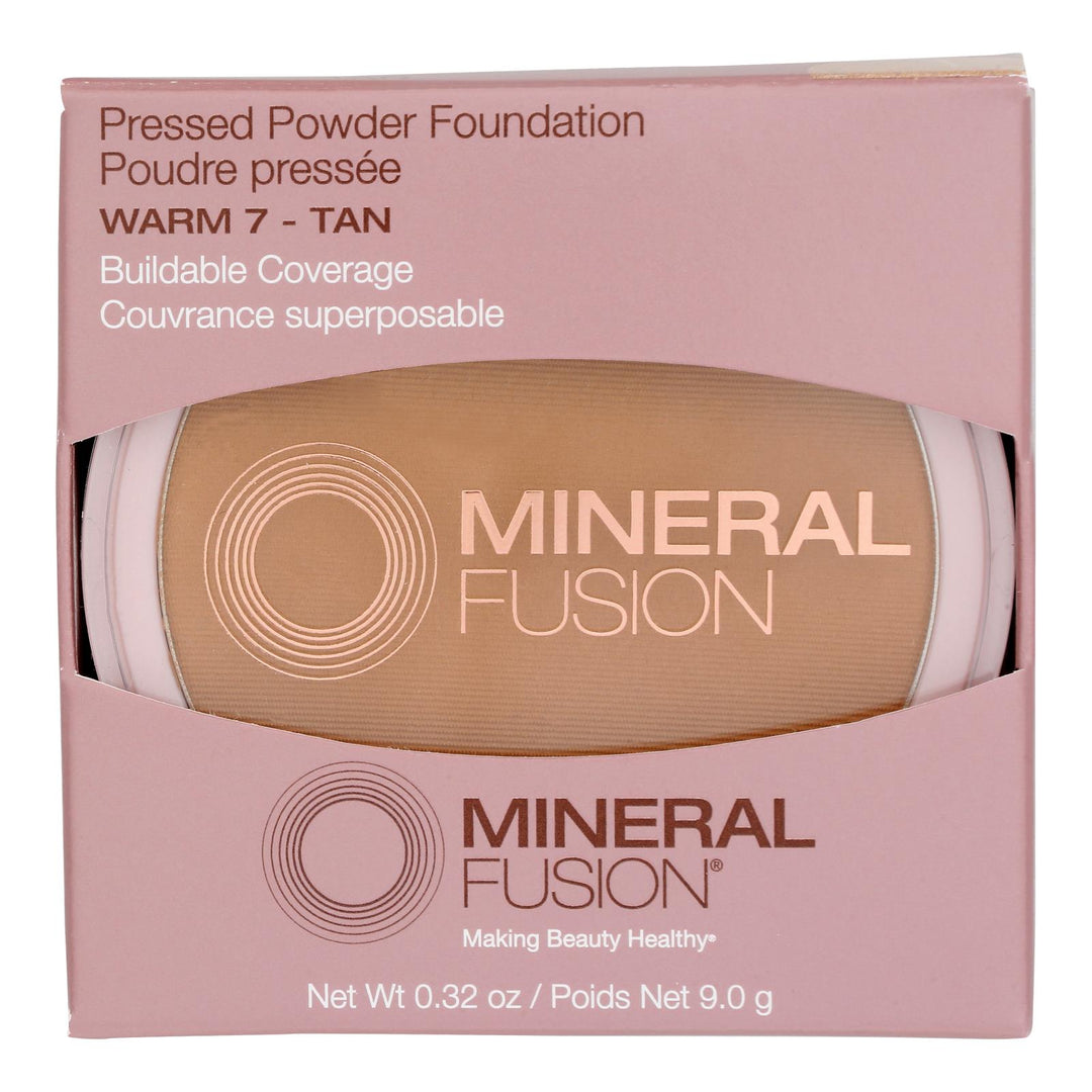 Mineral Fusion - Mkup Pressed Base Warm 7 - 1 Each - .32 Oz - Maras Green