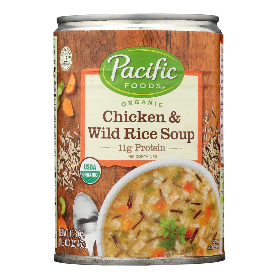 Pacific Foods - Soup Chickn Wild Rice - Case Of 12 - 16.3 Oz - Maras Green