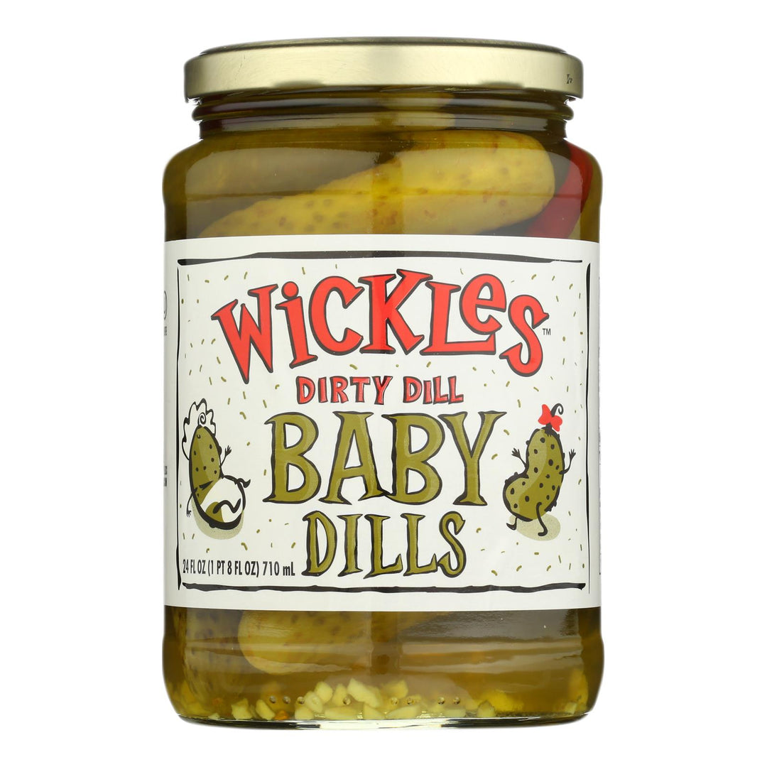 Wickles Dirty Dill Baby Dills - Case Of 6 - 24 Oz - Maras Green