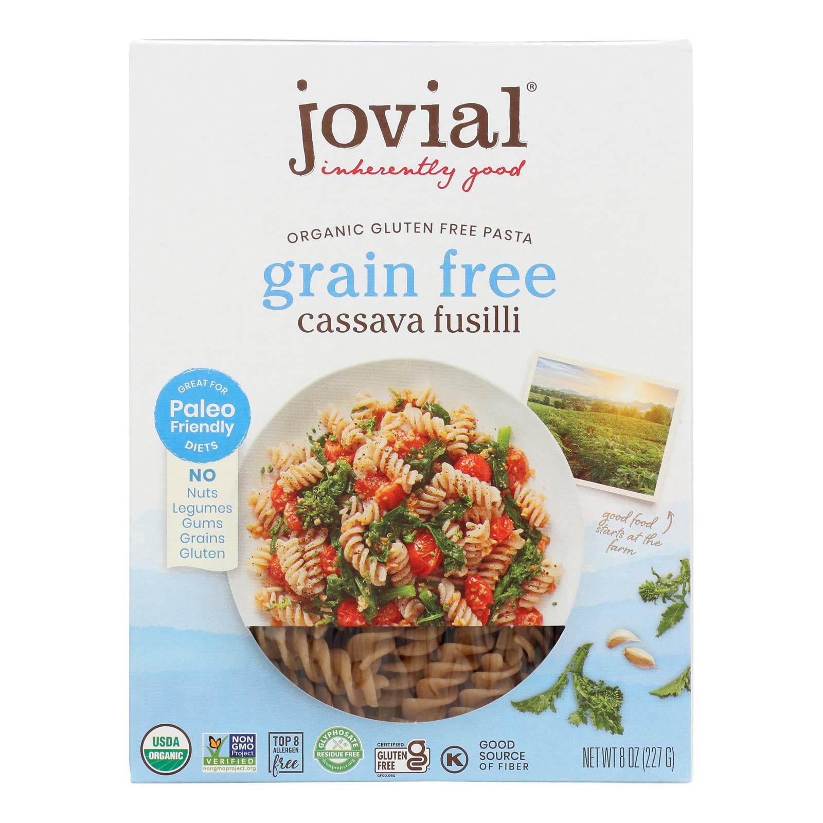 Jovial - Pasta Organic Cassava Fusilli - Case Of 6 - 8 Oz - Maras Green
