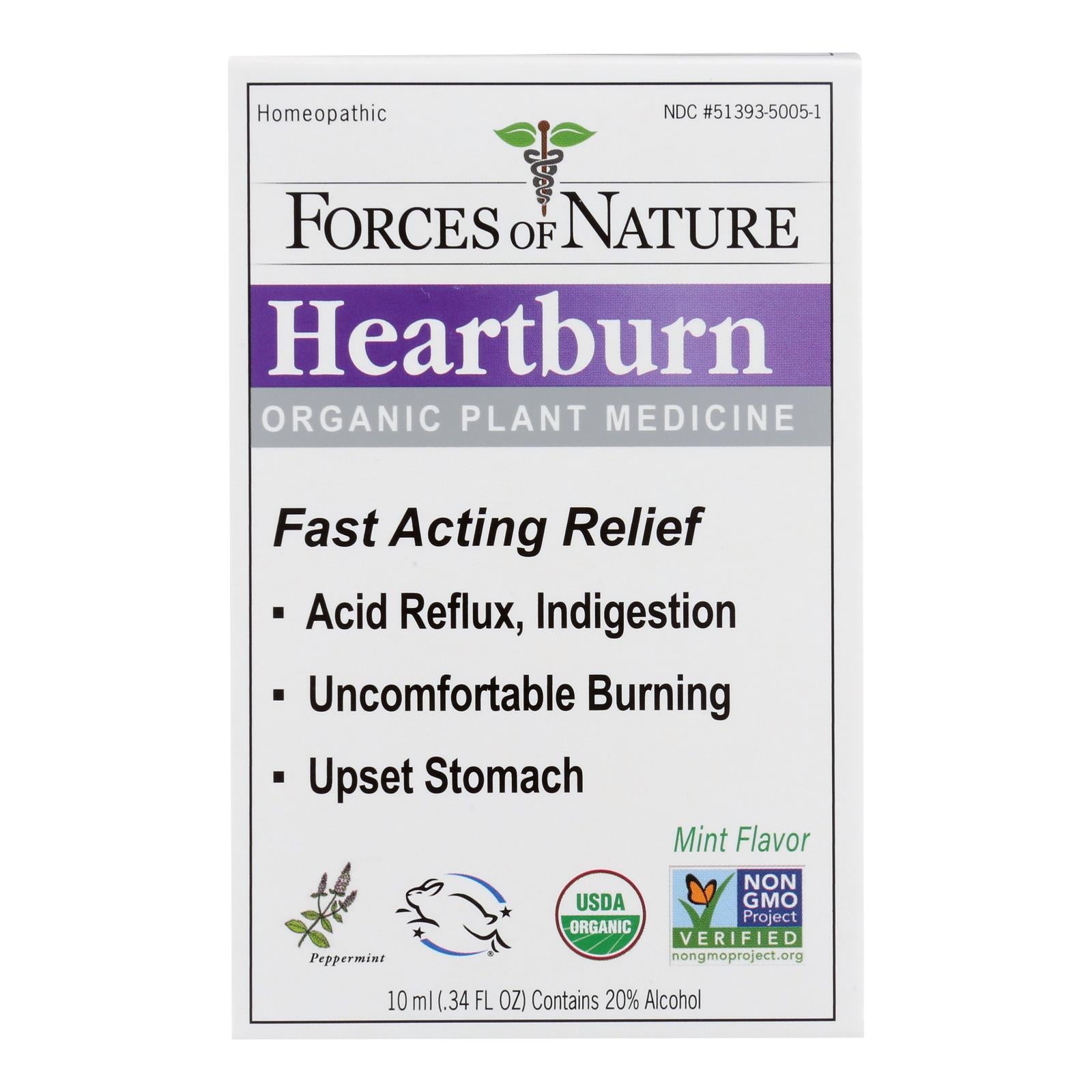 Forces Of Nature - Heartburn Relief - 1 Each - 10 Ml - Maras Green