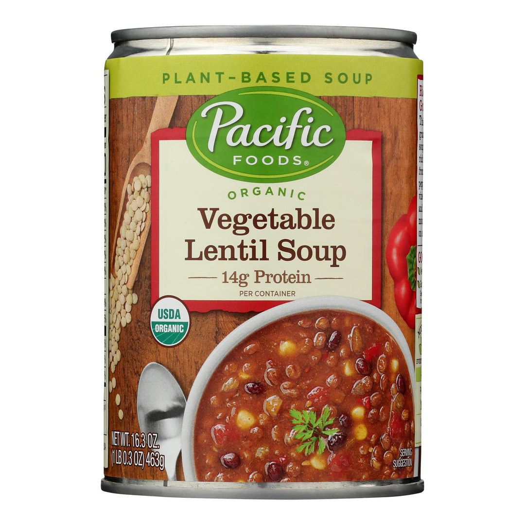 Pacific Foods - Soup Vegetable Lentil - Case Of 12 - 16.3 Oz - Maras Green