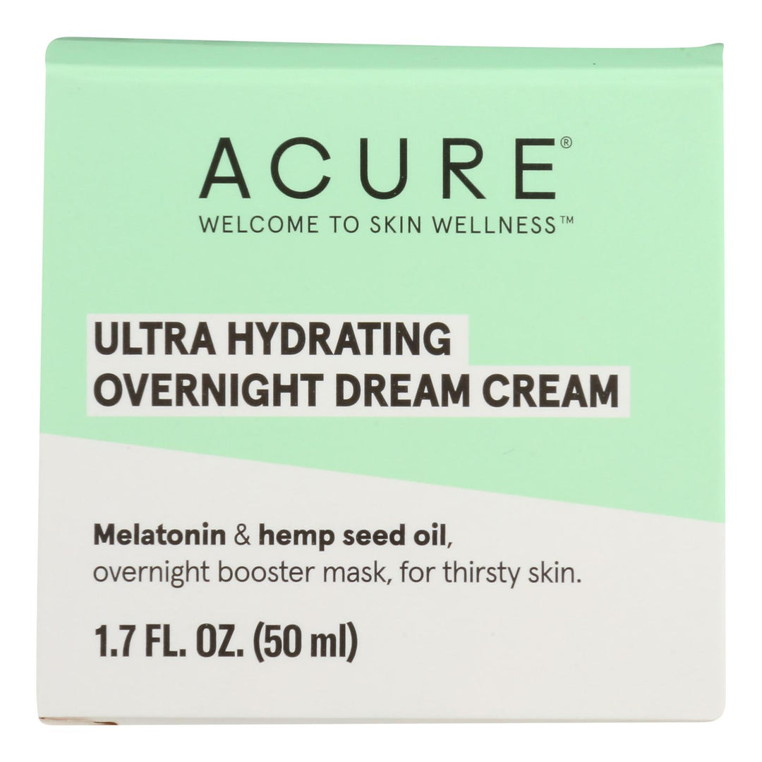 Acure - Cream Ultra Hydrt Ovrnght - 1 Each - 1.7 Fz - Maras Green