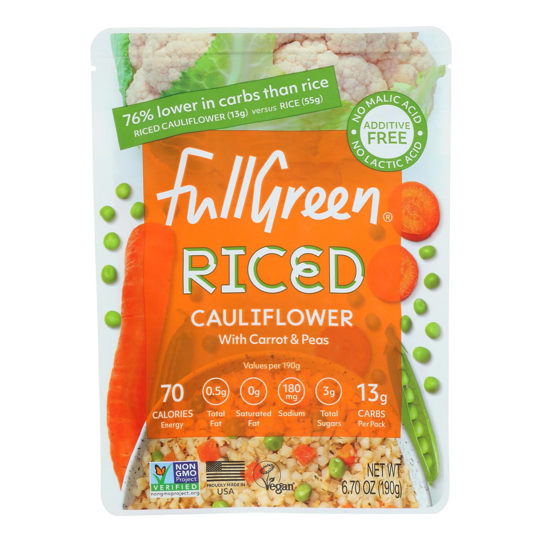 Fullgreen - Rice Clflwr Carrot Peas - Case Of 6 - 6.7 Oz - Maras Green